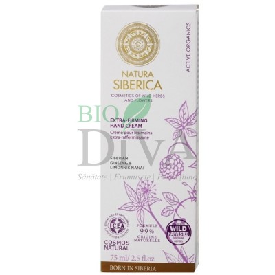 Cremă de mâini pentru extra fermitate cu schisandra și ginseng siberian Natura Siberica